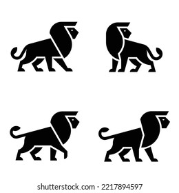 Set of Lion, Lion Logo. Icon design. Template elements	
