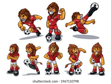 set of lions for soccer champions team