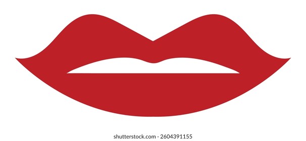 set of lips icon. vector illustration of a female lips.