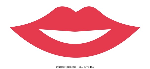 set of lips icon. vector illustration of a female lips.