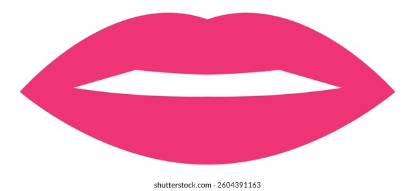 set of lips icon. vector illustration of a female lips.