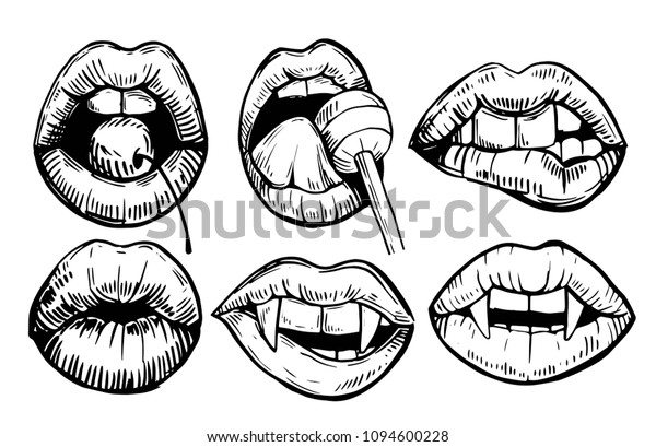 Lip Smile Female Coloring Pages