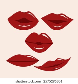 Set of Lips Shape Illustration