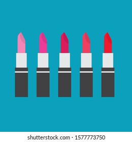 set of lipstick icon- vector illustration