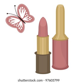 set with lipstick and nail polish
