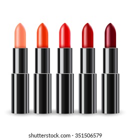 Set of Lipstick Packaging : Vector Illustration
