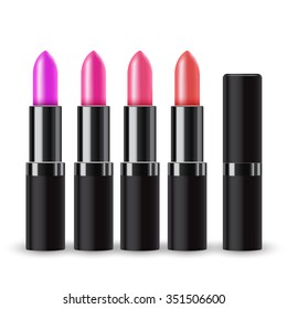 Set of Lipstick Packaging : Vector Illustration