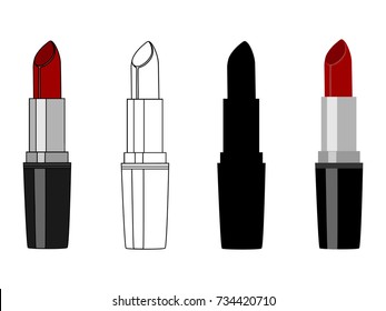 set of lipsticks black