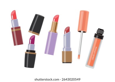 Set of Lipsticks and Liquid Lip Colors