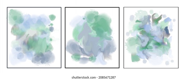 set liquid abstract with ocean colour