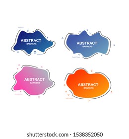 Set of liquid background modern futuristic graphic. Modern Web Banner Design Background. Creative Banner Header Templates. for social media post promotion, Sale, discount layout vector illustration