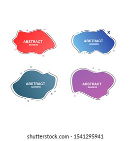 Set of liquid background modern futuristic graphic. Modern Web Banner Design Background. Creative Banner Header Templates. for social media post promotion, Sale, discount layout vector illustration