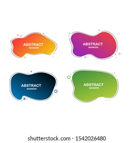 Set of liquid background modern futuristic graphic. Modern Web Banner Design Background. Creative Banner Header Templates. for social media post promotion, Sale, discount layout vector illustration