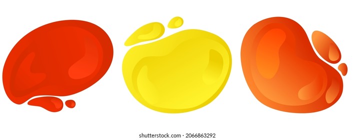 Set of liquid bright shapes for banners, flyers and advertising design. Modern fluid gradient background design elements collection. Vector illustration