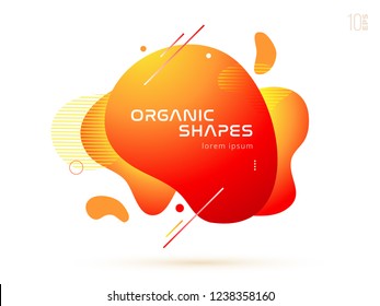 Set of liquid color abstract geometric shapes. Fluid gradient elements for minimal banner, logo, social post. Futuristic trendy dynamic elements. Abstract background. Eps10 vector.