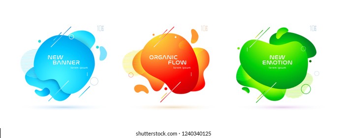 Set of liquid color abstract geometric shapes. Fluid gradient elements for minimal banner, logo, social post. Futuristic trendy dynamic elements. Abstract background. Eps10 vector. Set of liquid color abstract geometric shapes. Fluid gradient elements for minimal banner, logo, social post. Futuristic trendy dynamic elements. Abstract background. Eps10 vector.