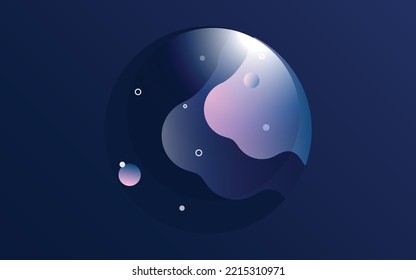Conjunto de formas geométricas abstractas de color líquido. Elementos de gradiente de fluido para un banner mínimo. logotipo. post social. Elementos dinámicos futuristas de moda. Antecedentes abstractos