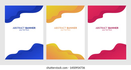 Set liquid color banner template vektor