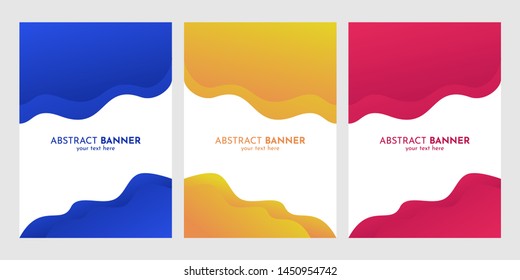 Set liquid color banner template vektor