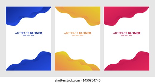 Set liquid color banner template vektor