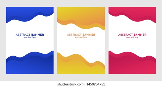 Set liquid color banner template vektor