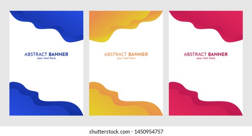 Set liquid color banner template vektor