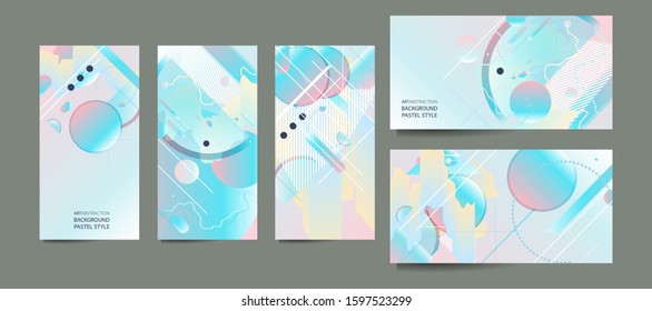 Set liquid color pastel shades of gentle design. Lightweight comfortable light background