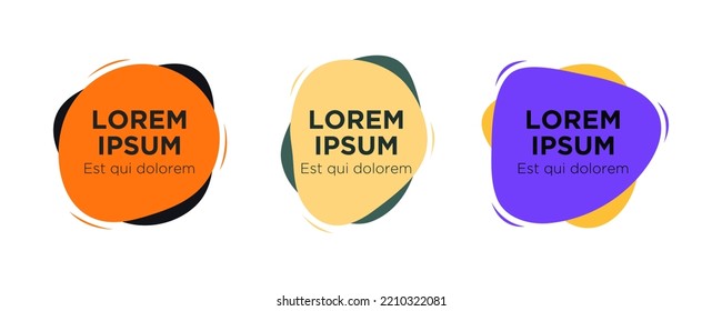 set of liquid figures in flat. Cartoon flat vector illustrations isolated on white background