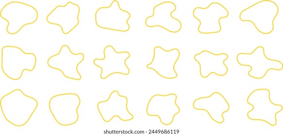 Set of Liquid Fluid Blob shape collection. Vector illustration. 