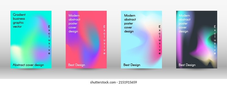Set for liquid on colorful background.  Bright mesh blurred pattern in pink, blue, green tones.  Cover, poster, wallpaper. Colorful abstract texture. Poster design template. 