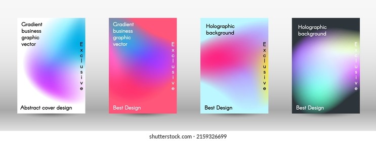 Set for liquid on colorful background. Futuristic vector illustration.