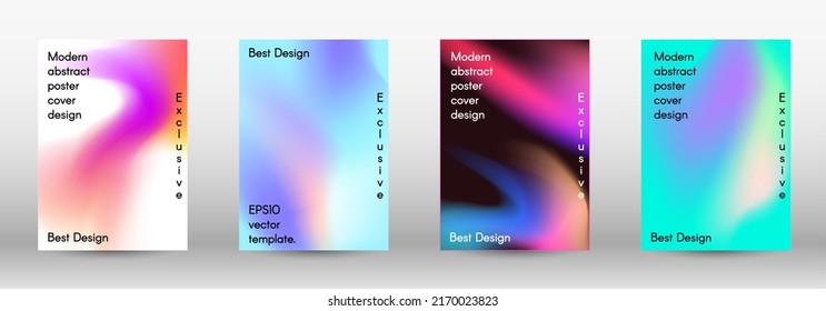 Set for liquid on colorful background. Futuristic vector illustration.