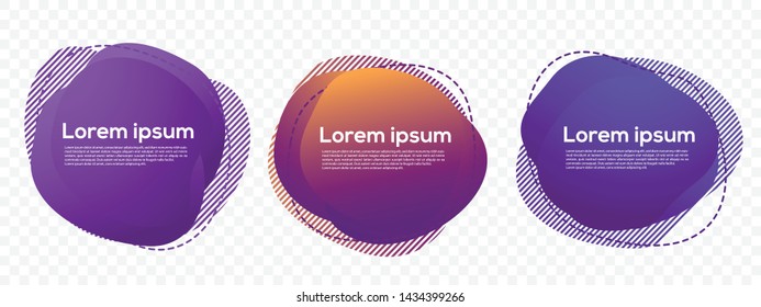 set of liquid shape label template design