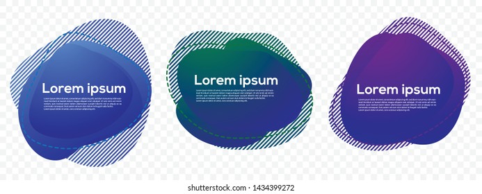 set of liquid shape label template design