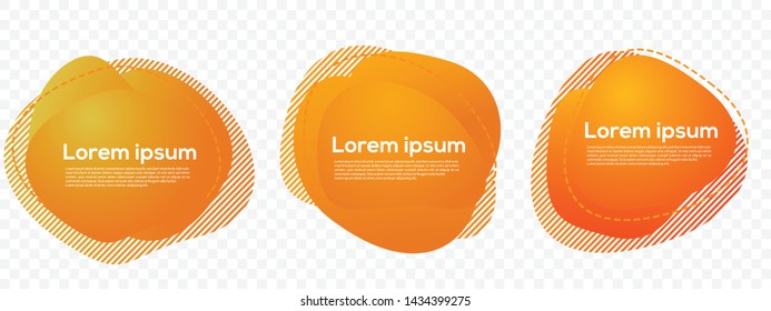 set of liquid shape label template design