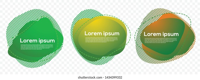 set of liquid shape label template design