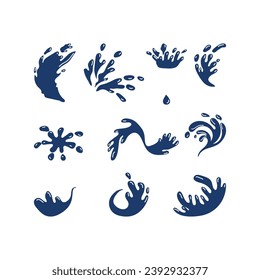 Juego de vectores de Ilustración de Icono con gota de agua líquida