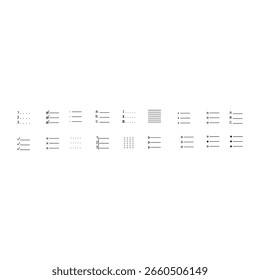 Conjunto de elemento de diseño de icono de lista