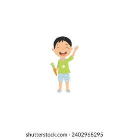set of little boy playing vector poses cartoon
