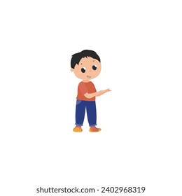 set of little boy playing vector poses cartoon