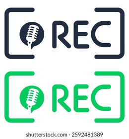 set of live broadcast icon illustrations