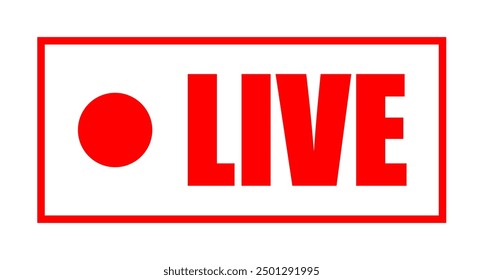 Set Live Red On Air Recording Sign Signage Banner Label Badge Sticker Vector EPS PNG Transparent No Background Clip Art Vector EPS PNG 