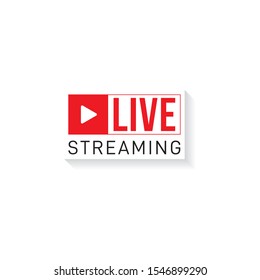 Set of live streaming icon. vector illustration