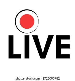 Set of live streaming icons. Red symbols and buttons of live streaming, broadcasting, online stream. Lower third template for TV, shows, movies and live performances. Vector.