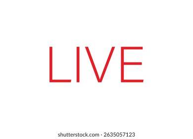 Set of live streaming icons. Red symbols and buttons of live streaming, broadcasting, online stream. Lower third template for tv, shows, movies and live performances. Vector