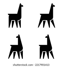 Set of Llama, Llama Logo. Icon design. Template elements