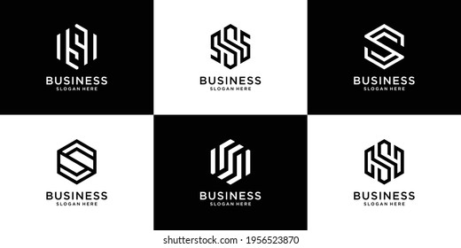 Set of lletter s logo collection with creative concept