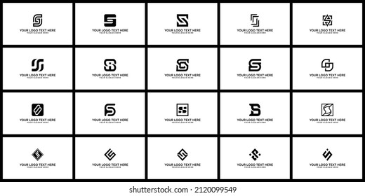 Set of lletter s logo collection with creative concept