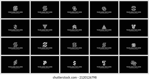 Set of lletter s logo collection with creative concept