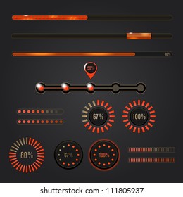 Set of loading bars - vector web elements